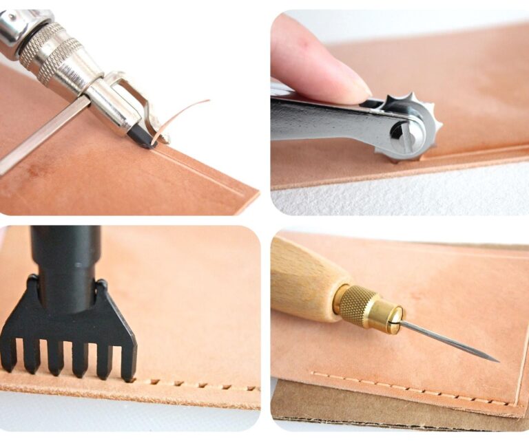 What tools are needed to stitch leather?